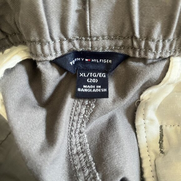Tommy Hilfiger Boys Jogger Pants Stretch Bottom Logo Draw String Gray Size XL 20 - Picture 3 of 9